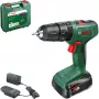 Wiertarko-wkrętarka udarowa akumulatorowa EasyImpact 18V-38 (zielono-czarna, akumulator litowo-jonowy 2,0 Ah, walizka, POWER FOR ALL ALLIANCE)