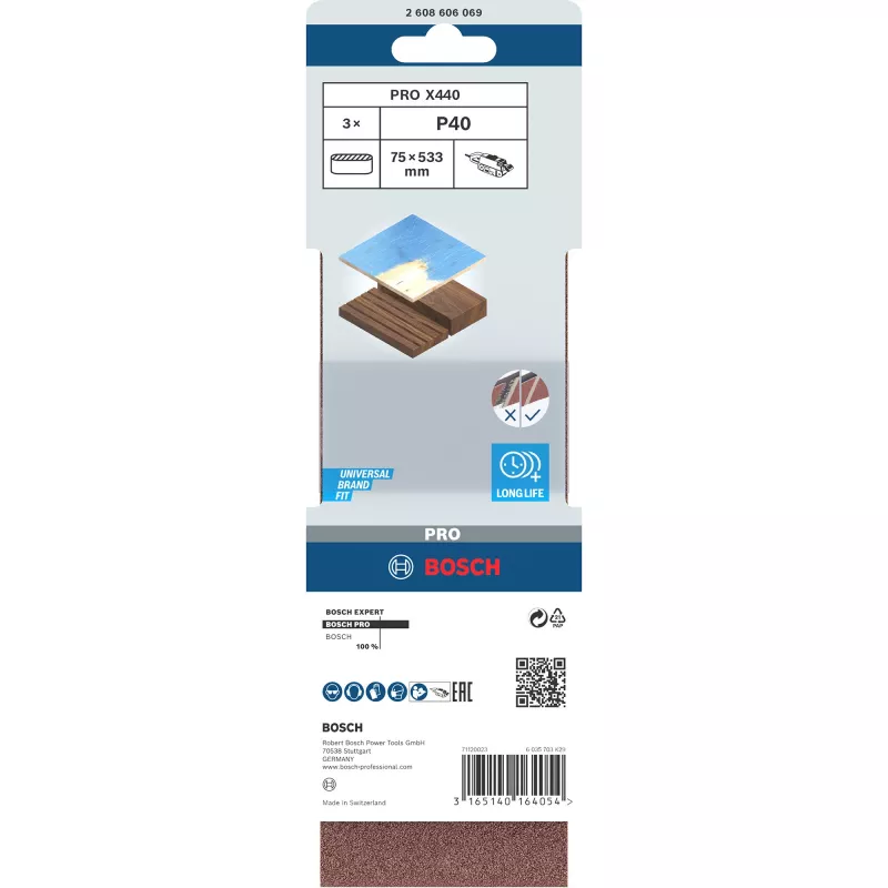 Bosch 2 608 606 069 akcesorium do szlifierki 3 szt. Pas szlifierski