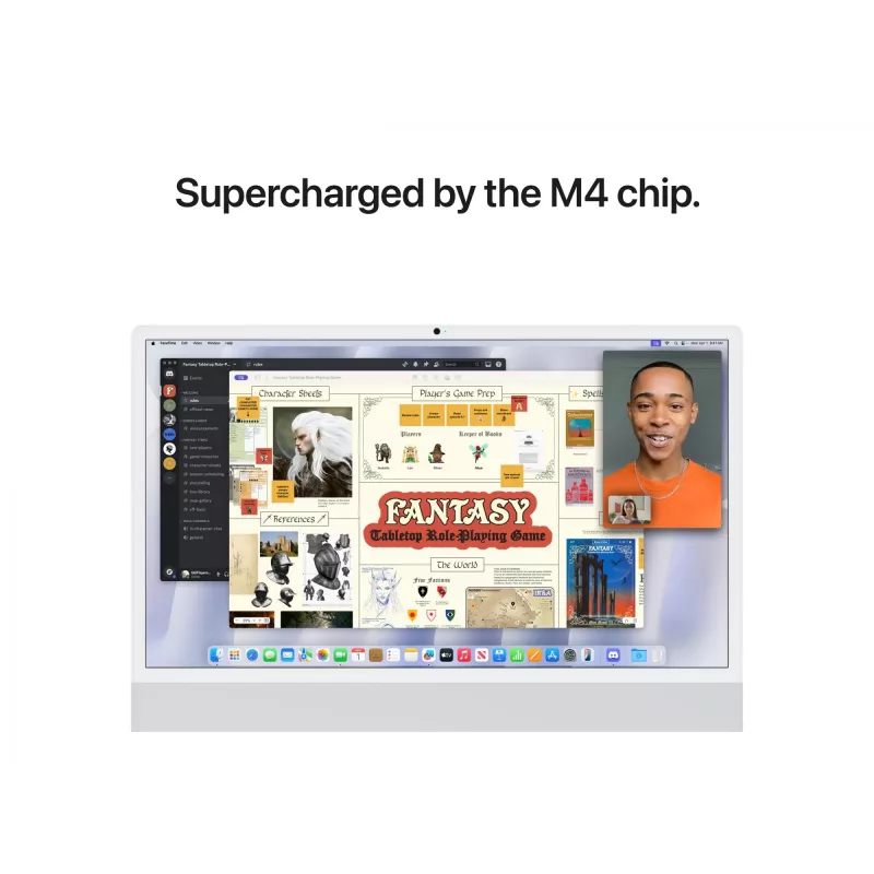 iMac 24 Retina 4.5k Display M4, srebrny, M4 (10-CPU/10-GPU), 16 GB, 512 GB, standardowe szkło, Touch ID, niemiecki, Gigabit Ethernet, Magic mysz, MWUV3D/A