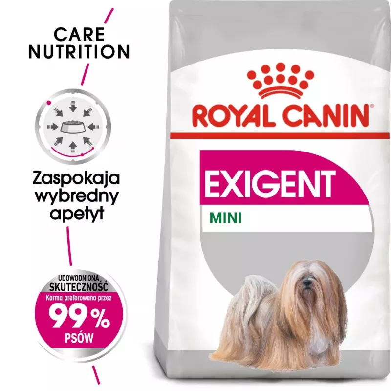 Sucha karma dla psa Royal Canin Mini Exigent 1 kg — senior małych ras, 30% białka, 22% tłuszczu