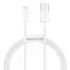 Kabel do telefonu komórkowego Baseus CALYS-A02 biały 1 m USB A Lightning