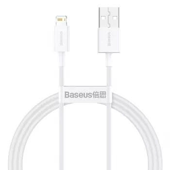 Kabel do telefonu komórkowego Baseus CALYS-A02 biały 1 m USB A Lightning