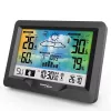 Hygrometer Thermometer GreenBlue GB540 — indoor 0–50°C / outdoor -20–65°C, zegar DCF, czujnik zewnętrzny 60 m, czarny