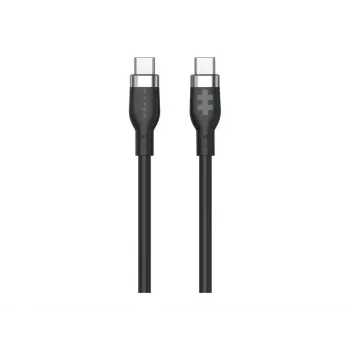 Hyper 1.5m Silikonowy USB-C na USB-C 60W Kabel Ładujący - Czarny