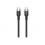Hyper 1.5m Silikonowy USB-C na USB-C 60W Kabel Ładujący - Czarny