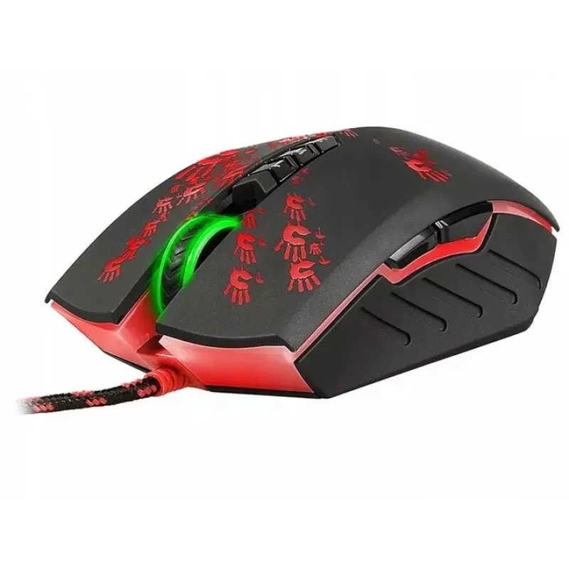 Mysz gamingowa A4Tech BLOODY A60 — optyczna, symetryczna, 6200 DPI, USB typu A, 8 przycisków, czarna