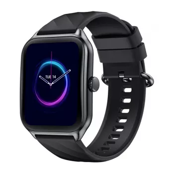 Smartwatch Zeblaze GTS 4 — 1.94 cala (4,93 cm) AMOLED, 466×466 px, Ekran dotykowy, Wi‑Fi, Silikonowy pasek, Czarny