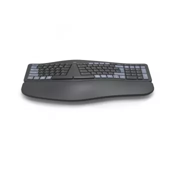 Bezprzewodowa ergonomiczna klawiatura HAMA WK-900 czarna USB, kompaktowy układ, połączenie bezprzewodowe