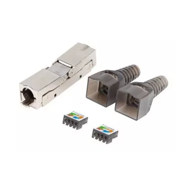LANBERG RJ-45 FTP Cat6A wtyk 8P8C, 2x kompatybilne złącza