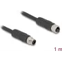 Kabel czujnikowo-aktuatorowy DeLOCK 80519 1 m RST M12 Czarny
