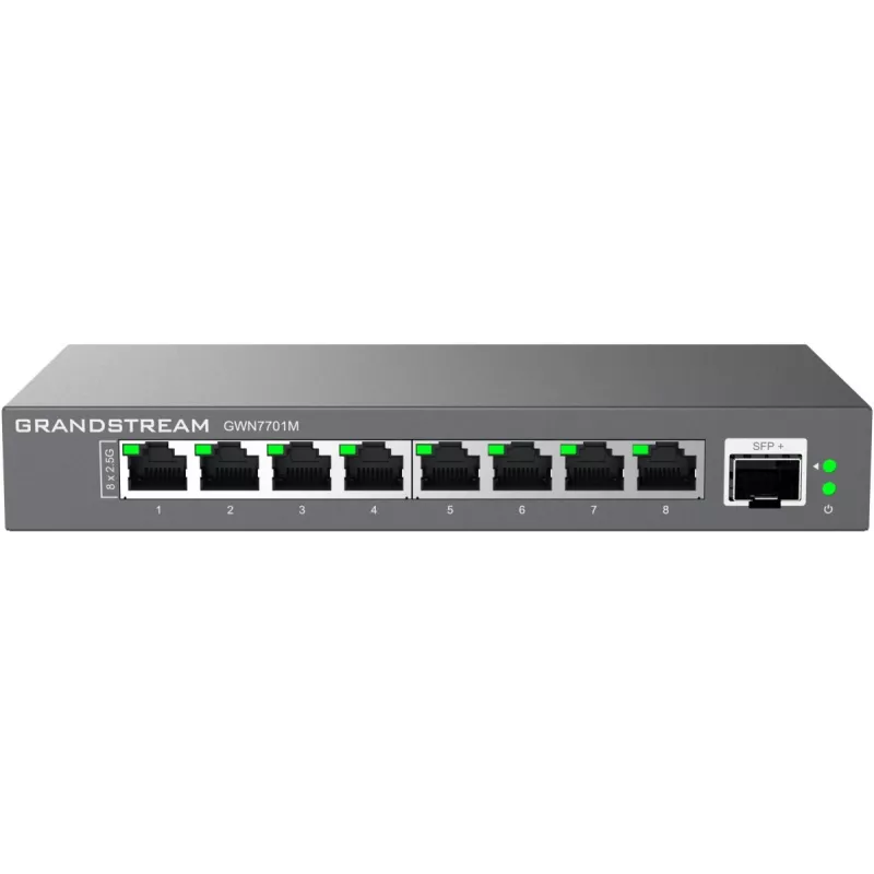 Grandstream Networks GWN7701M przełącznik sieciowy Niezarządzalny 2.5G Ethernet (100/1000/2500) Czarny