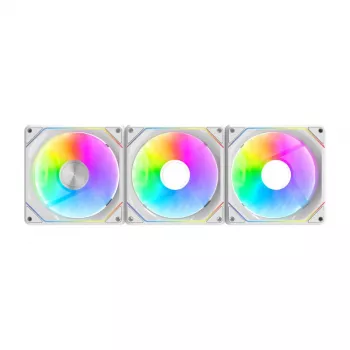 Wentylatory chłodzące Darkflash Gauss G24 3-w-1 Biały 120mm — zestaw 3, 120 mm