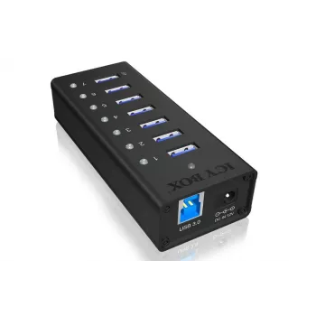 ICY BOX IB-AC618 USB 3.2 Gen 1 (3.1 Gen 1) Typ-B 5000 Mbit/s Czarny