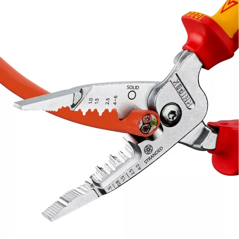 Striptaser do kabli Knipex 13 76 200 ME 6 mm pojemność zdejmowania izolacji Czerwony Stal nierdzewna Żółty
