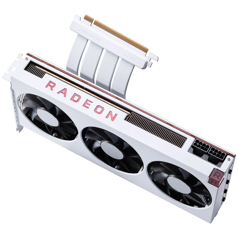 PHANTEKS PCI-E 4.0 x16 kabel taśmowy riser, 180 stopni, 30 cm - biały