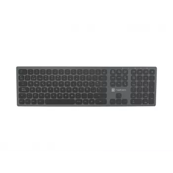 NATEC NKL-1830 Klawiatura uniwersalna RF bezprzewodowa Bluetooth QWERTY hiszpańska czarno-szara