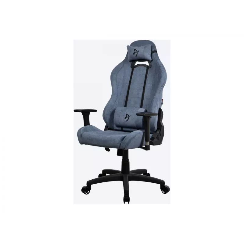 Fotel gamingowy Arozzi Torretta SoftFabric niebieski — ergonomiczny design, regulowana wysokość i podłokietniki