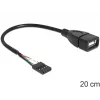 Kabel Delock USB Pin Header Socket > USB 2.0 Type-A Socket 20 cm (83291)