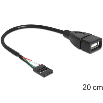 Kabel Delock USB Pin Header Socket > USB 2.0 Type-A Socket 20 cm (83291)