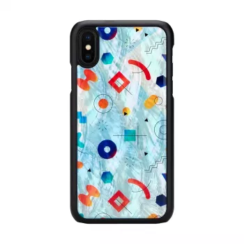 Etui na smartfona iKins do iPhone XS / XS Max czarny wzór skały, ochronny tylny panel