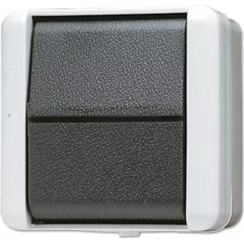 Przełącznik kołyskowy Jung 807 W — przewodowy, obudowa z termoplastu, 250 V AC, 10 A