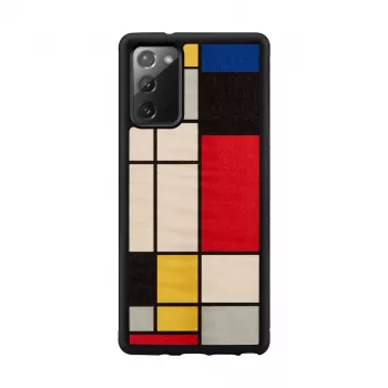 Ochronne drewniane etui na smartfona Man and Wood Galaxy Note 20 Mondrian Wood Czarny