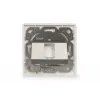 Digitus | Płyta ścienna do modułów Keystone, typ niemiecki, płyta środkowa 50x50 mm, ramka 80x80 mm | DN-93811