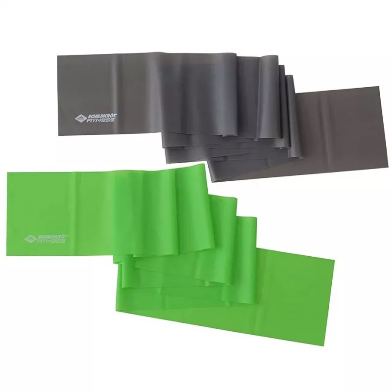 Schildkröt Fitness 960120 taśma do ćwiczeń z elastomeru termoplastycznego (TPE) antracytowa, zielona