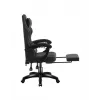 Gaming armchair huzaro Force 3.7 Carbon Czarny — ergonomic, adjustable height 107.5–116.5 cm, 5 wheels, lumbar and neck pillows