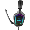 Słuchawki gamingowe z mikrofonem AP-U750MV, czarne (USB, RGB)