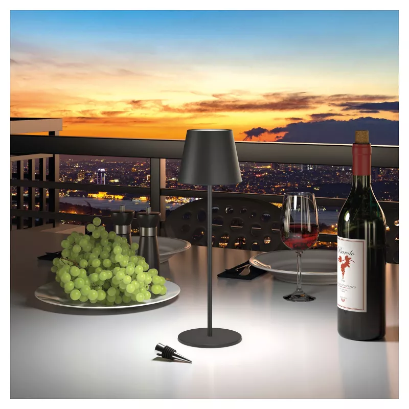 Lampa stołowa LED RealPower TableLight 360 3W Czarna IP44