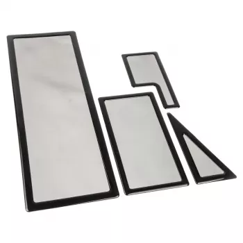 Zestaw filtrów przeciwkurzowych DEMCiflex do NZXT Switch 810, czarny na czarnym, filtry zamienne