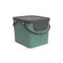Pojemnik na odpady rotho Albula 40 L prostokątny plastikowy, zielony, 40 L, 400×358×340 mm