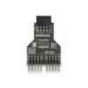 DeLOCK 60045 zmieniacz płci kabla 9 pin USB 2.0 2 x 9 pin goldpin Czarny