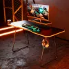 Maclean Scrivania Da Gioco NanoRS Con Ripiano per Monitor Max. 50 Kg Altezza 850 Mm Nero RS170, Tavolo Gaming, Nero