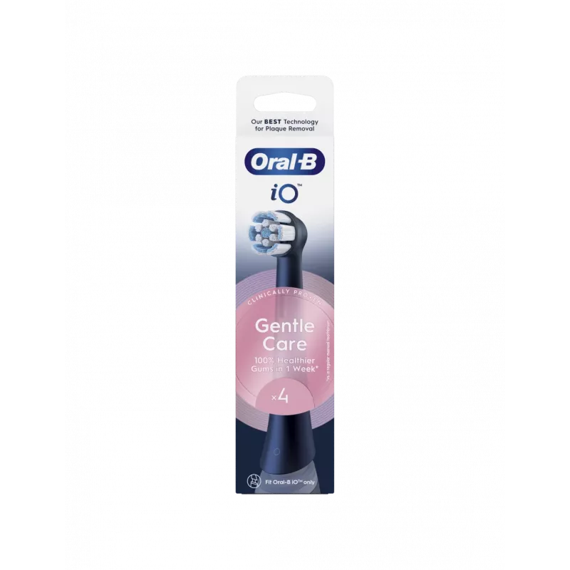 Wymienne końcówki szczoteczki Oral-B iO Gentle Care, czarne, 4 szt.