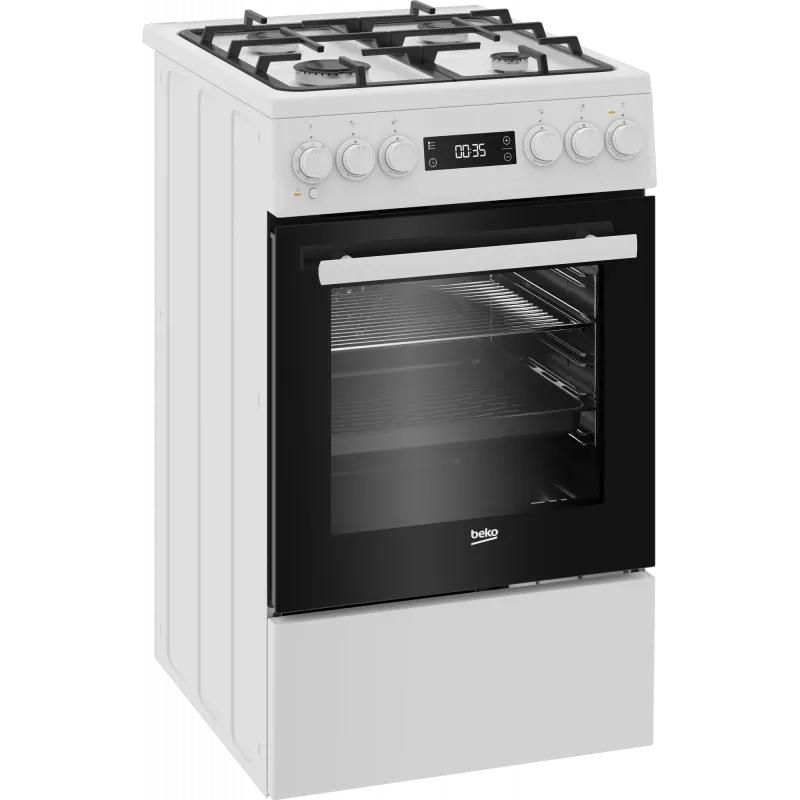 Kuchenka gazowa i piekarnik elektryczny BEKO FSM51339DWDS 50 cm, biały, klasa energetyczna A