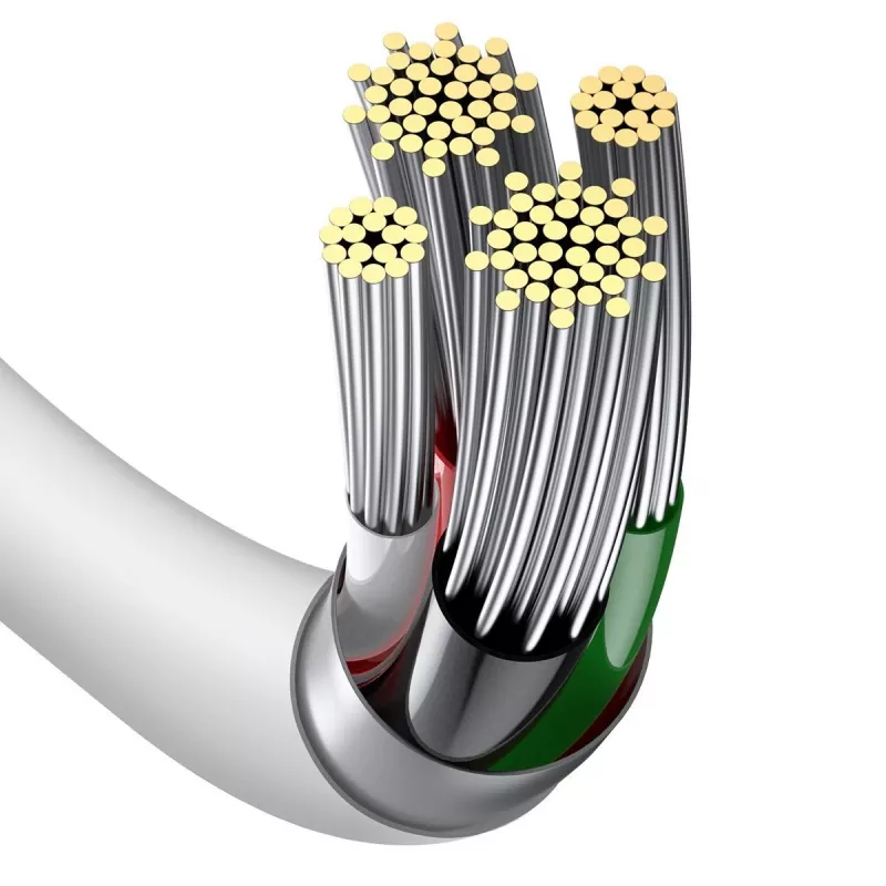 Kabel do telefonu komórkowego Baseus CALYS-A02 biały 1 m USB A Lightning