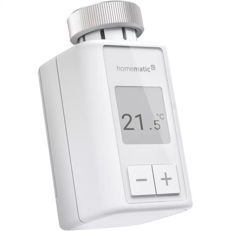 eQ-3 AG Homematic IP HmIP-eTRV-F, Cyfrowy termostat, Pomieszczenie, RF, 869,4 MHz, Biały, M30 x 1.5