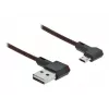 Kabel USB DeLOCK EASY-USB 2.0 Type-A męski do Micro-B męski kątowy 0,2 m czarny