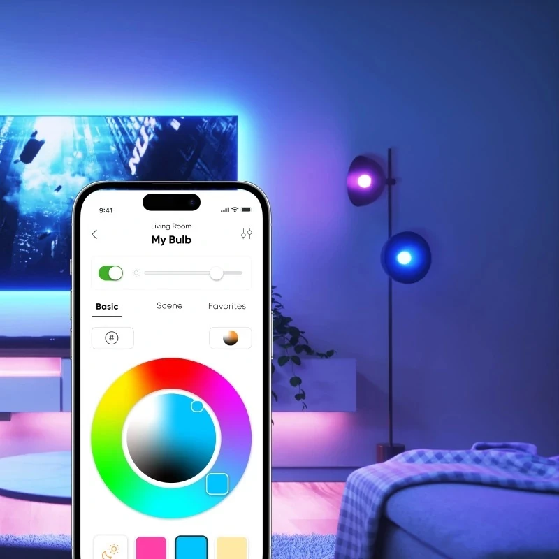 Essentials Smart A60 Bulb E27 Matter 9W 806Lm RGBCW 2700-6500K | E27 | 8.5 W | RGBCW | Bluetooth, Thread