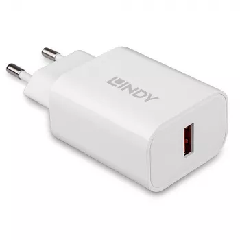 Lindy 73412 ładowarka do urządzeń mobilnych Smartfon, Tablet Biały AC Szybkie ładowanie Wewnętrzna, Zewnętrzna