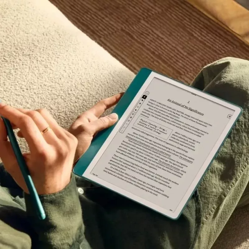 Ebook New Kindle Scribe - 2024 release 10.2 glare-free 64GB Wi-Fi (Without Lockscreen Ads) with Premium Pen Jade