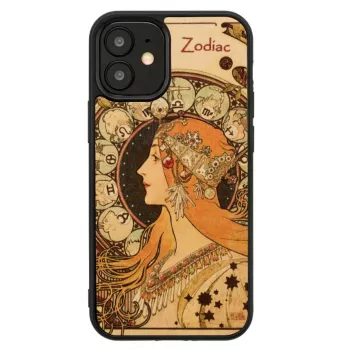 Etui na telefon Man and Wood do iPhone 12 mini — seria Zodiac, czarne