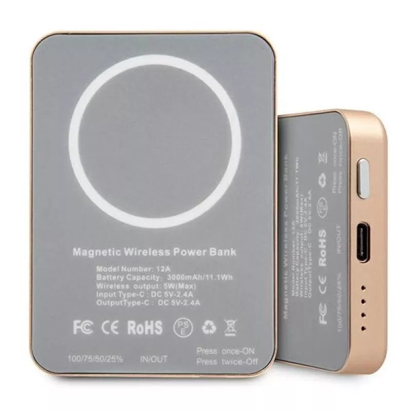 Indukcyjny PowerBank Guess MagSafe 3000mAh
