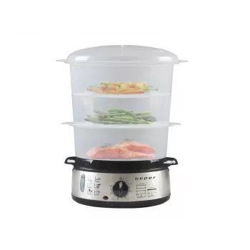 Parowar Beper BC.250 3 kosze Blatowy 800 W Stal nierdzewna