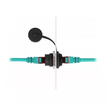 DeLOCK RJ45 Cat.6 złącze wbudowane z osłoną przeciwkurzową