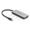 DeLOCK 64261 USB 3.2 Gen 1 Type-C Hub 10000 Mbit/s Czarny Szary