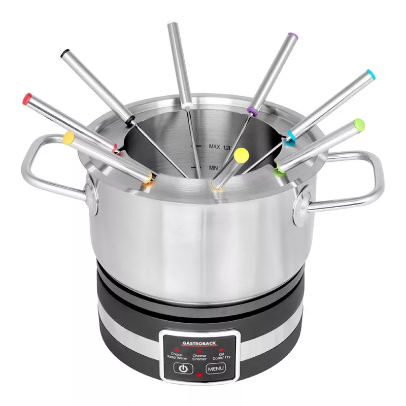 Fondue elektryczne Gastroback 42568 1.8L 8 osób Czarny Stal nierdzewna