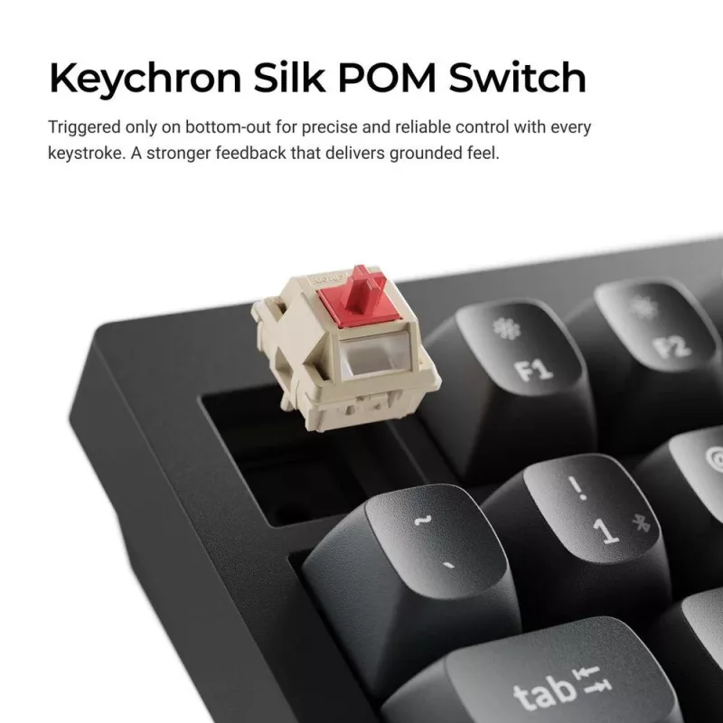Klawiatura mechaniczna Keychron V1 Ultra 8K — format 75%, QWERTY, Bluetooth, RGB, czarna